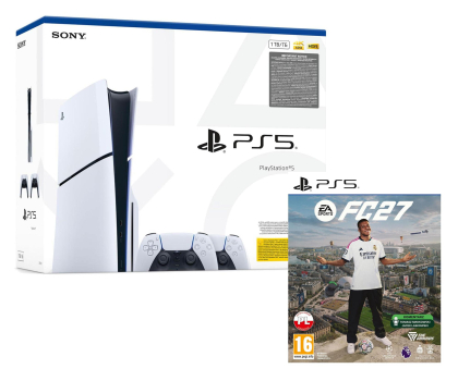Konsola PlayStation Sony PlayStation 5 Slim + DualSense White + EA Sports FC 27